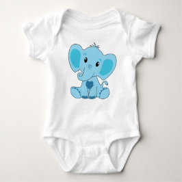 Baby, Elephant, Blau, Baby Bodysuit, DAM Creative, Strampler