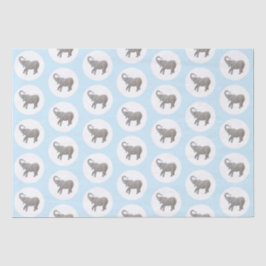 Baby Elephant Blue Seidenpapier