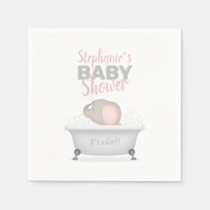 Baby Elephant Bubble Bath Girl Babydusche Serviette