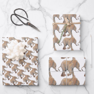 Baby elephant cadeaupapier geschenkpapier set
