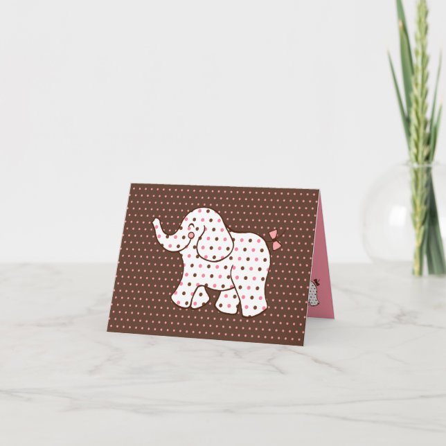 Baby Elephant Carte de remerciements (Devant)