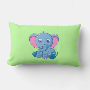 Baby Elephant Cartoon Clipart-64832 Lendenkissen