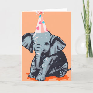 Baby Elephant Celebration Grußkarte Dankeskarte