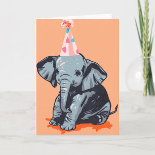 Baby Elephant Celebration Grußkarte Karte