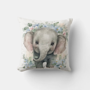 Baby Elephant Custom Throw Kissen
