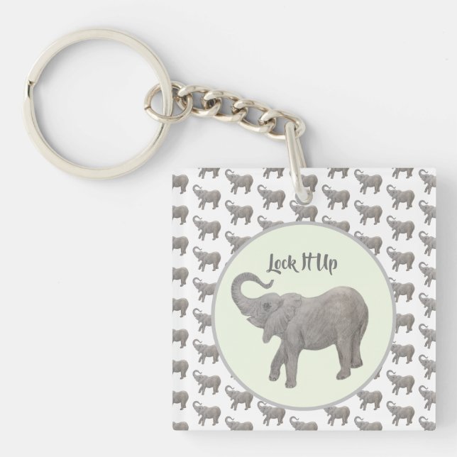 Baby Elephant doppelseitig Schlüsselanhänger (Vorderseite)