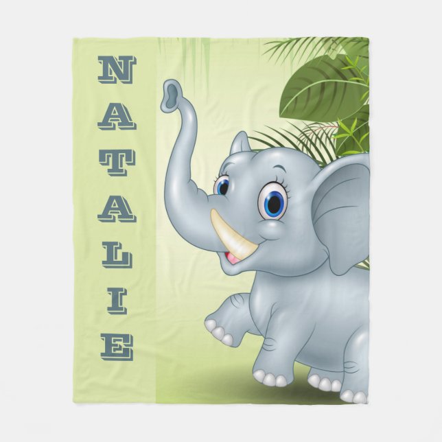 Baby Elephant Fleece Blanket (Vorderseite)