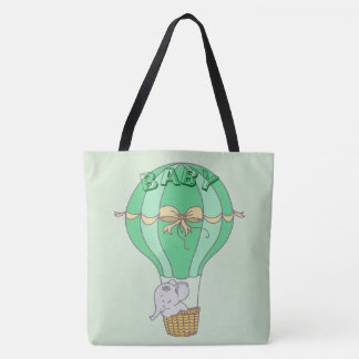 Baby Elephant Flying in Balloon Gender Neutral  Tasche