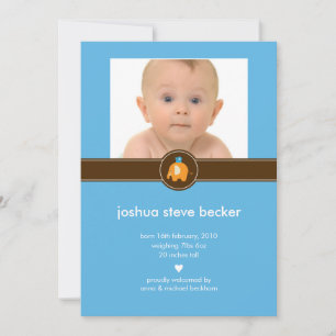 Baby Elephant Foto Geburtsankündigung Ankündigung