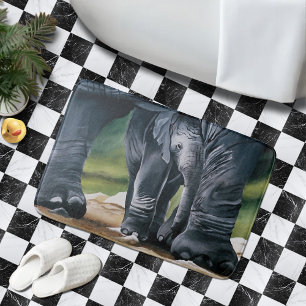 Baby Elephant Gray Niedlich Badematte