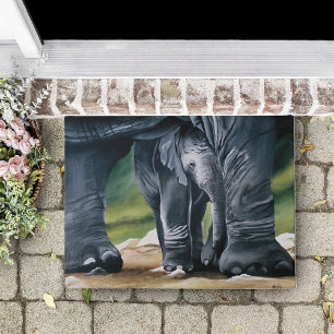 Baby Elephant Gray Niedlich Fußmatte