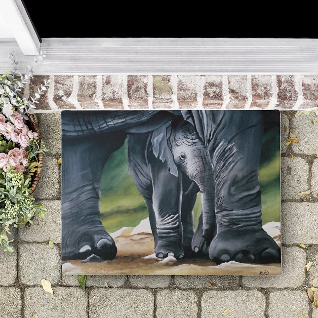 Baby Elephant Gray Niedlich Fußmatte (Von Creator hochgeladen)