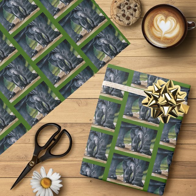 Baby Elephant Gray Niedlich Geschenkpapier (Von Creator hochgeladen)