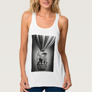 Baby Elephant in einem Heißluftballon Tank Top