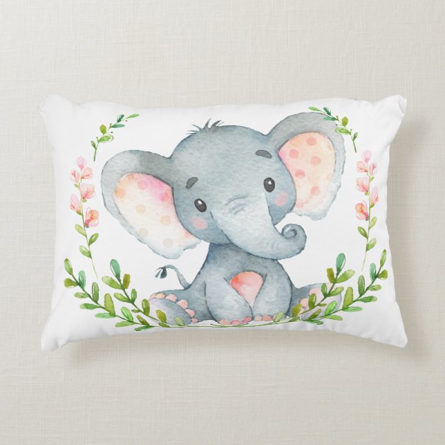 Baby Elephant Kinderzimmer Kissen (Vorderseite)