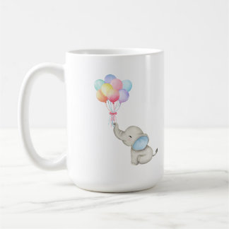 Baby Elephant Liebe Balloons. Mug Kaffeetasse