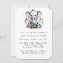 Baby Elephant mit Truck Boy Baby Dusche
