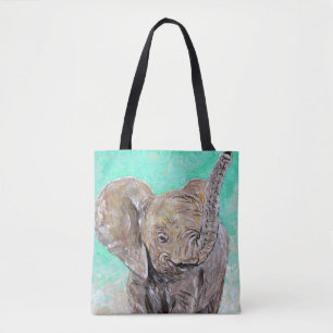 Baby Elephant Painting Tasche