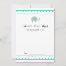Baby Elephant Polka Dots auf White Shower Advice