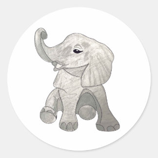 Baby Elephant Runder Aufkleber