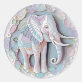 Baby Elephant Runder Aufkleber