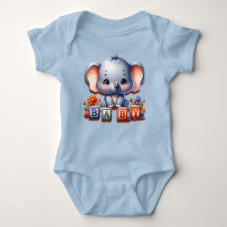Baby Elephant Speller Baby Strampler