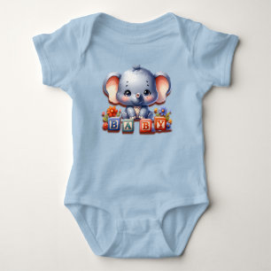 Baby Elephant Speller Strampler