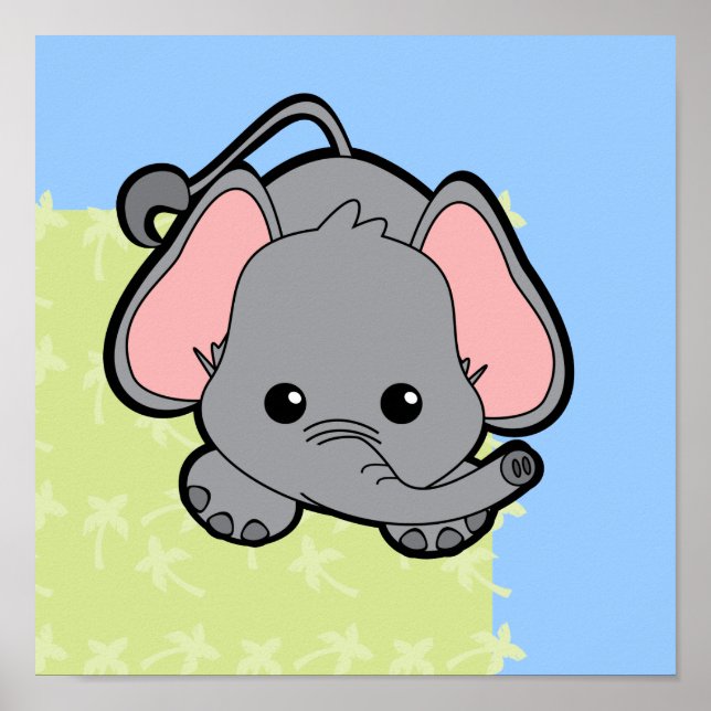 Baby Elephant Süsse Poster (Vorne)