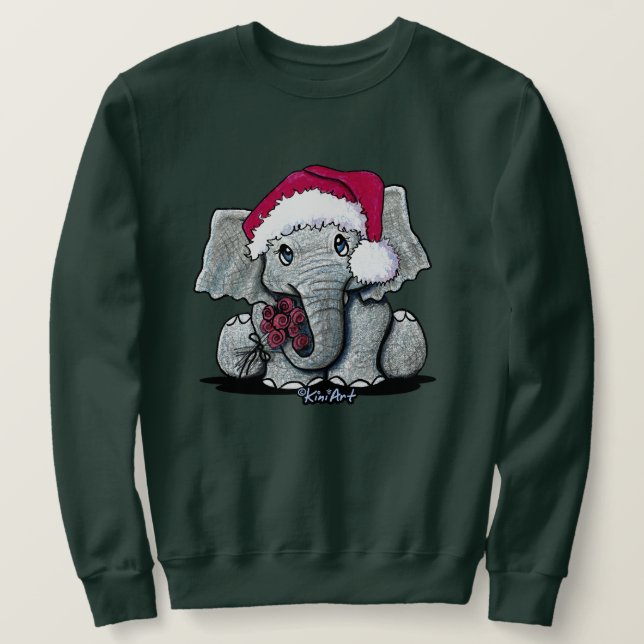 Baby Elephant Sweat - shirt à capuche de Noël (Design devant)