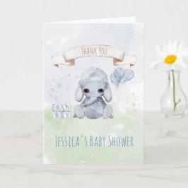 Baby Elephant Watercolor Tiere Danke Karte