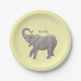 Baby Elephant Yellow Pappteller