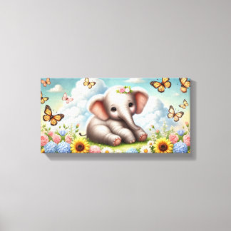Baby Elephantin-Blume Leinwanddruck