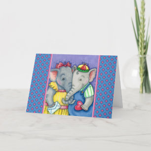 BABY ELEPHANTS ERSTE LIEBE, NIEDLICHE PACHYDERME L KARTE