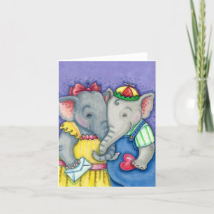 BABY ELEPHANTS ERSTE LIEBE, NIEDLICHE PACHYDERME L KARTE