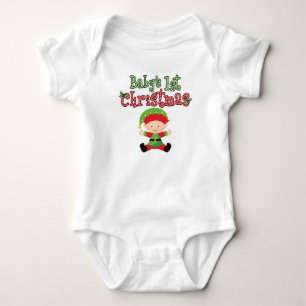 Baby-Elf des Babys 1. Weihnachts Baby Strampler