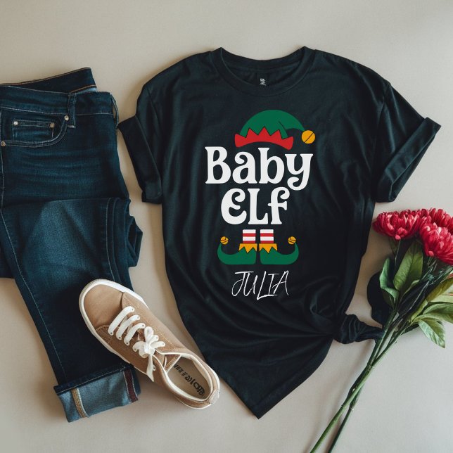 Baby Elf Funny Elf Matching Weihnachtsgeschenk T-Shirt (Von Creator hochgeladen)