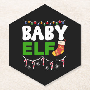 Baby-Elf-Weihnachtsfeiertags-Design-84608 Untersetzer