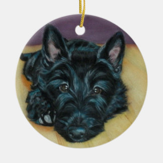 "Baby-EM" - Scottiewelpe Keramikornament