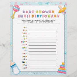 Baby Emoji Pictionary [Baby Basics Blue] Briefbogen