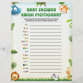 Baby Emoji Pictionary [Tierthema] Briefbogen