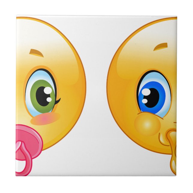 Baby Emojis Fliese (Vorderseite)