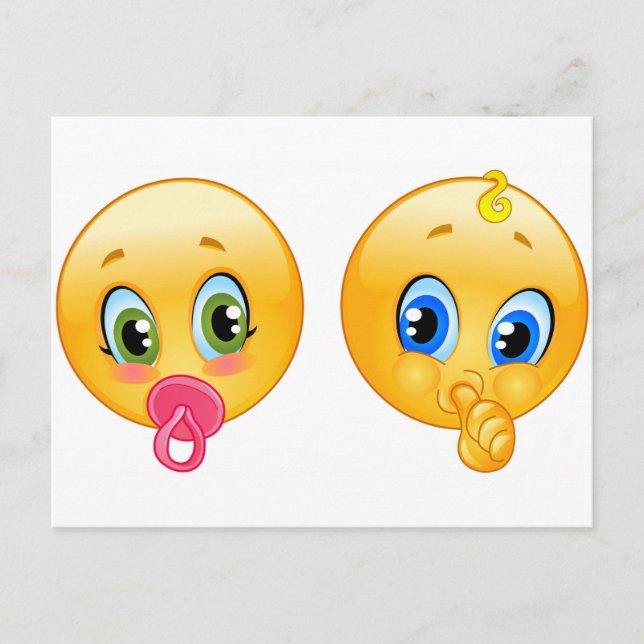 Baby Emojis Postkarte (Vorderseite)