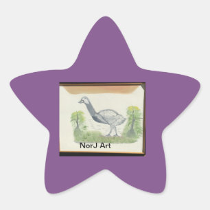 Baby Emu auf Aufkleber durch NorJ Kunst