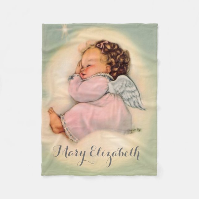 Baby-Engel, der auf Wolke schläft Fleecedecke (Vorderseite)