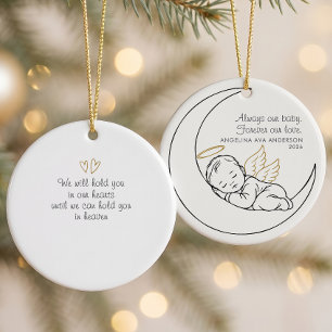 Baby Engel Infant Verlusterinnerung Andenken Keramik Ornament