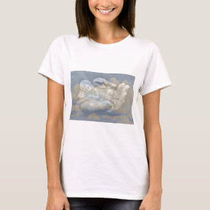 Baby-Engels-Flügel, die in der Hand des Gottes T-Shirt