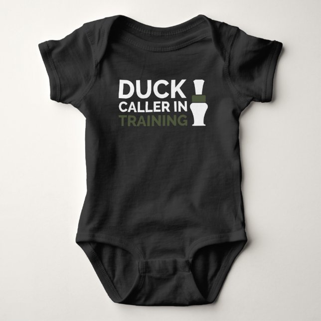 Baby-Ente, die Jersey-Shirt jagt Baby Strampler (Vorderseite)