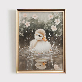 Baby-Enten-Druck, Frühling-Kinderzimmer Druckbare  Poster