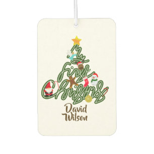 Baby Erlebe Meinen Ersten Weihnachtsbaum Autolufterfrischer