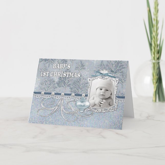 Baby-erste Weihnachtskarte Feiertagskarte (Vorderseite)